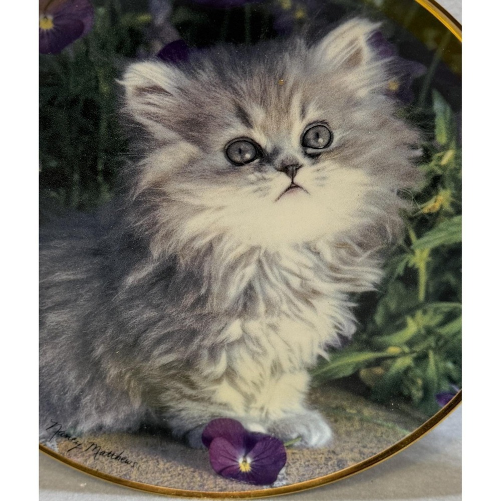 Kitten 1990s Franklin Mint Purrfection‎ Nancy Matthews Limited Fine Porcelain